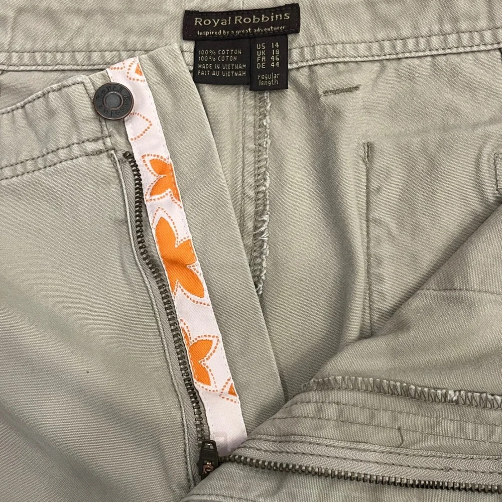 Royal Robbins‎ Canvas Pants Mens 34x31 Khaki Tan Straight Leg Hiking Outdoor